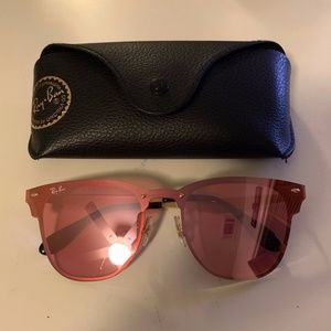 Pink Reflective Ray Bans